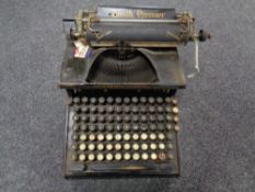 An antique Smith premier typewriter