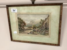 Harry Sticks (1867 - 1938) : A Peep of Derwentwater and Falcon Crag From Grange Road, watercolour,