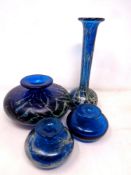 A Mdina bud vase (height 20.