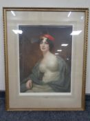 An antiquarian colour mezzotint : Mrs Home Drummond by L.
