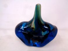 A Mdina glass bud vase dated 1978