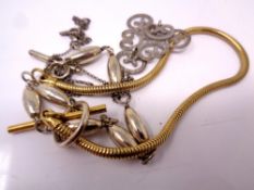 Costume jewelry including bracelet, pendant,