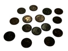A group of 19th century farthings