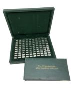 A John Pinches collection of 100 silver miniature tokens, The 100 Greatest Cars,