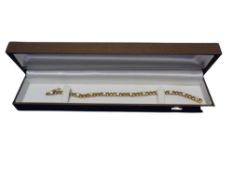 A decorative stone set bracelet