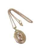 A vintage locket on chain