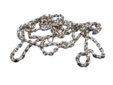 A vintage silver long chain