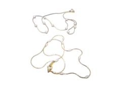 Two continental faux pearl necklaces