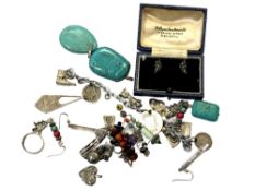 A group of silver and other jewellery