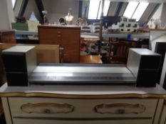 A Bang & Olufsen Beomaster 3300 receiver and a pair of Bang & Olufsen Beovox CX50 speakers