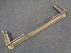 A 19th century brass fire fender