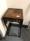 A Chinese hardwood occasional table