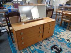 A 20th century Stag teak six drawer dressing chest