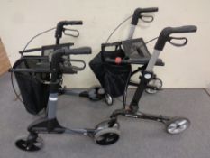 Two mobility walking aids