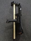 A cast iron garden water pump