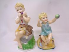 A Royal Worcester figure modelled by F G Doughty - June 3456 and a further Royal Worcester figure