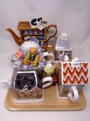 Two Ringtons limited edition teapots : The Millennium & Tea Time,