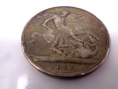 A Victorian 1890 silver crown.