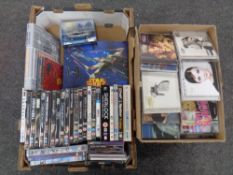 A James Bond Aston Martin V12 Vanquish car and a quantity of CDs and DVDs including James Bond