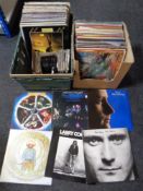 A crate and a box containing assorted vinyl LPs 7
