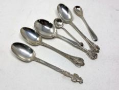 A quantity of silver spoons.