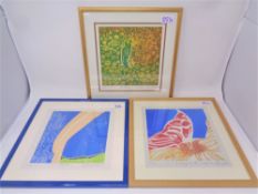 Alan Barnfather : Skyline, woodcut in colours, numbered 1/15, signed in pencil, dated '12,