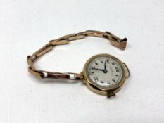 A lady's 9ct gold wristwatch signed Northern Goldsmiths,