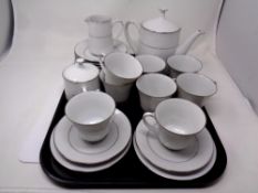 A twenty-two piece Noritake Tahoe tea service