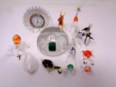 An Edinburgh crystal thistle paperweight,