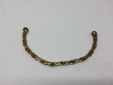 A 9ct gold bracelet, length 18cm. CONDITION REPORT: 9.