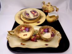 A ten piece Aynsley Orchard Fruit tea for two