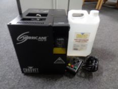 A Chauvet Hurricane Haze 2D with remote,