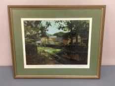 David Belilios : Redesmount farm, screen print, 7/15, signed, 39 cm x 29 cm.