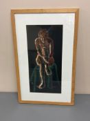 David Belilios : Ann, pastel, signed, 50 cm x 24 cm.