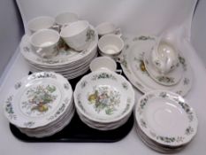 Fifty-three pieces of Royal Doulton The Majestic Collection Newhampshire tea and dinner china