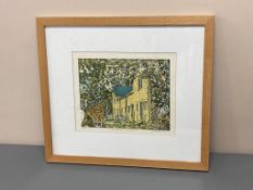 David Belilios : Redesmount Village, screen print, 4/20, signed, 25 cm x 20 cm.