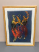 David Belilios : Dancers, pastel, signed, 49 cm x 34 cm.