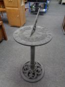 Plastic garden sun dial