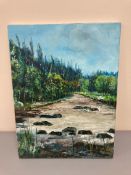 David Belilios : Lewis Burn V, oil on canvas, 51 cm x 38 cm.