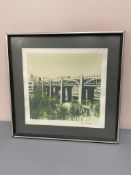 David Belilios : High Level Bridge, coloured print, signed, 31 cm x 30 cm.