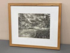 David Belilios : Rede Confluence II, pen and ink, signed, 31 cm x 23 cm.