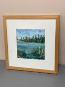 David Belilios : Sweethope water, oil, signed, 21 cm x 22 cm.