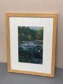 David Belilios : Lewis Burn 1, pastel, signed, 26 cm x 18 cm.