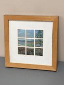 David Belilios : Through the window, pastel, signed, 12 cm x 12 cm.