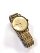 A gent's 9ct gold Rotary wristwatch on plated expanding strap CONDITION REPORT: