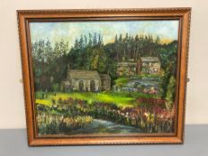 David Belilios : Burness, oil on canvas, signed, 65 cm x 52 cm.