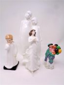 A Royal Doulton Images figure entitled Sisters together with three further Royal Doulton figures