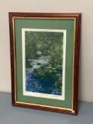 David Belilios : Hareshaw Linn, limited edition print, 28 cm x 17 cm.