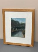 David Belilios : Lewis Burn, pastel, signed, 20 cm x 15 cm.