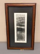 David Belilios : Aydon say, etching, 3/25, signed, 19 cm x 6 cm.